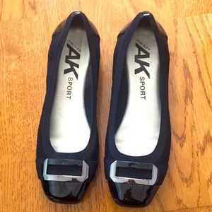 Anne Klein Sport Black and Patent Flats